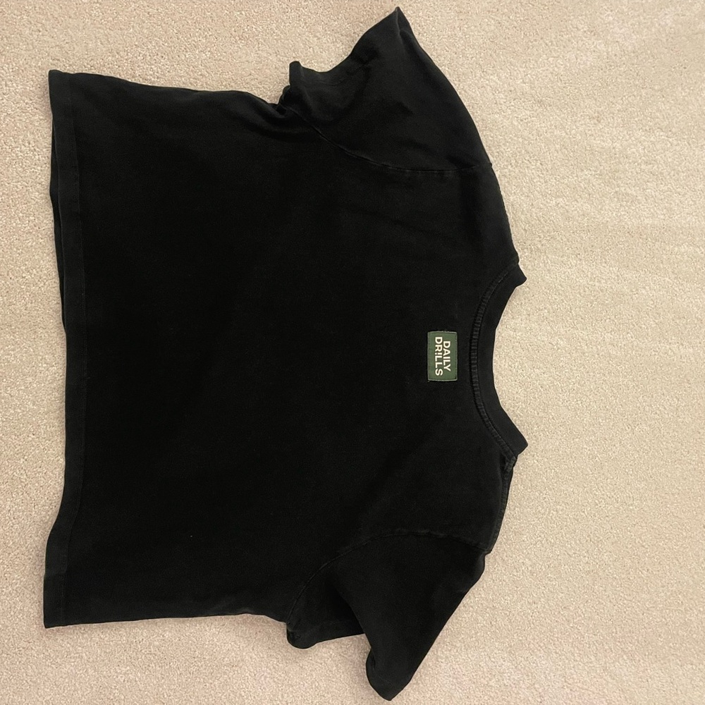 Daily Drills Black Crop T-Shirt